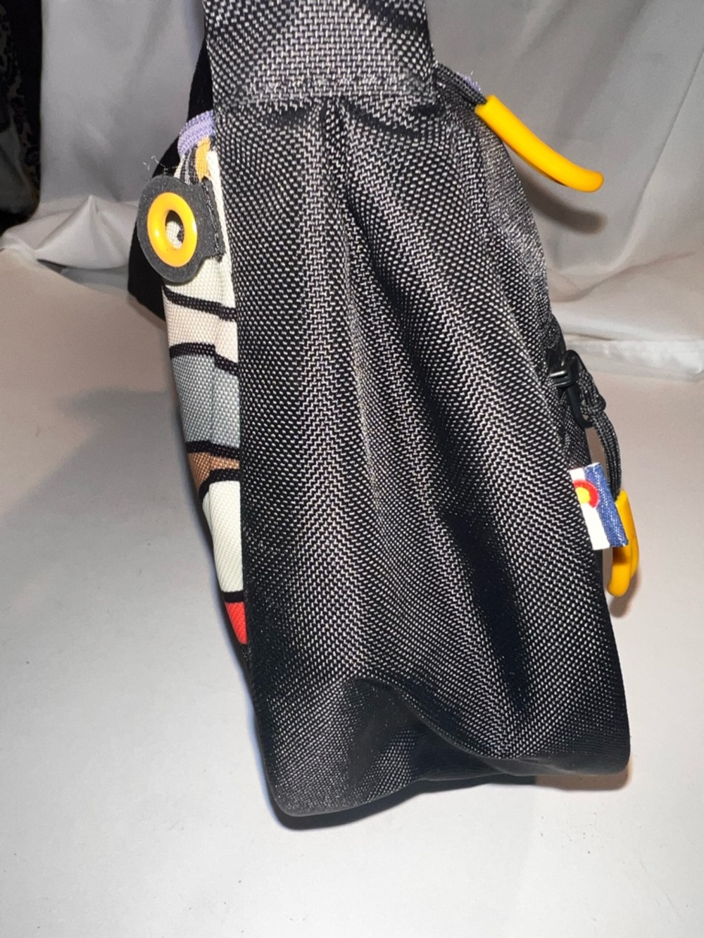 SHERPANI BAG Mina Crescent Crossbody Black Multicolor Wave Print VENTURA ‘73 - Picture 3 of 6